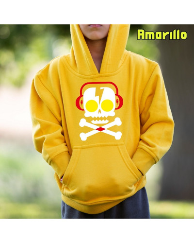 Skull Dj - Sudadera Niño Con Capucha
