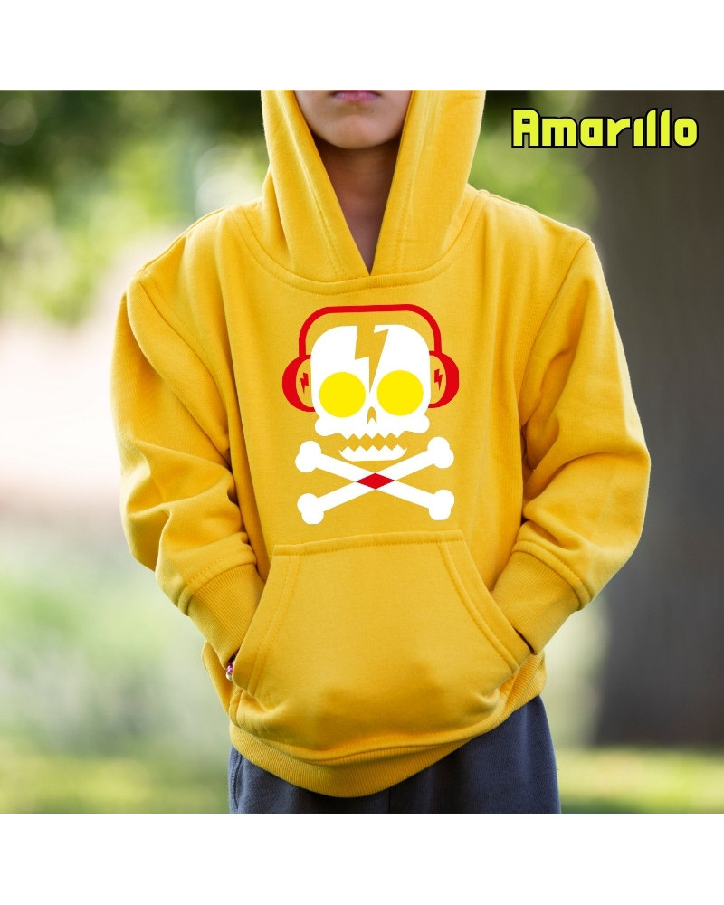 Skull Dj - Sudadera Niño Con Capucha