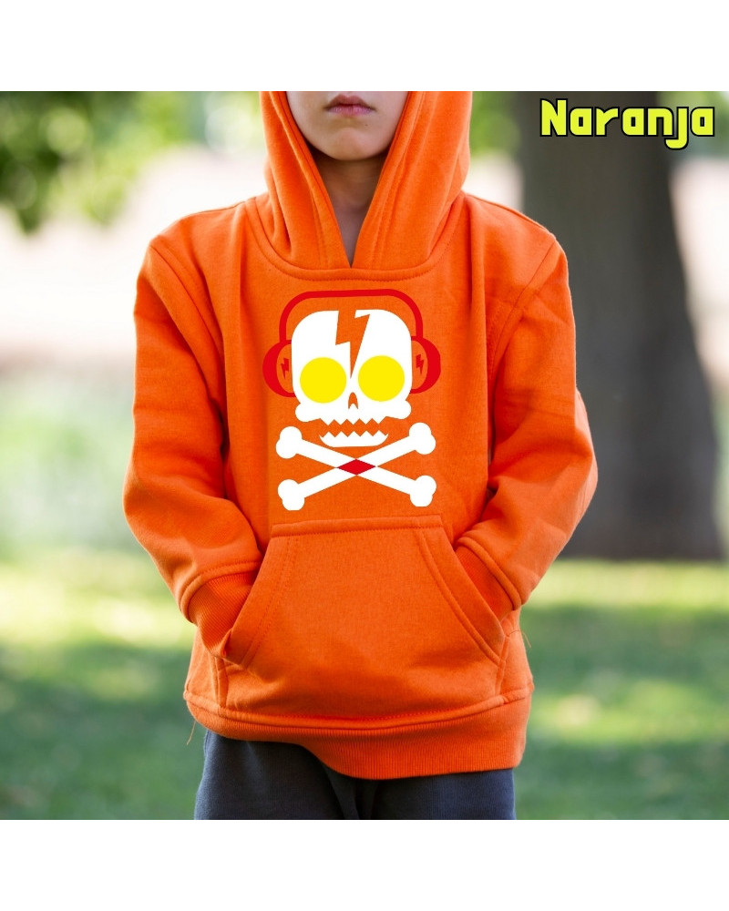 Skull Dj - Sudadera Niño Con Capucha