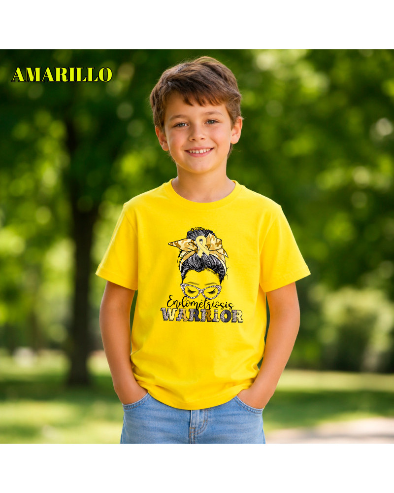 Camiseta Niño Manga Corta - Endometriosis Warriors