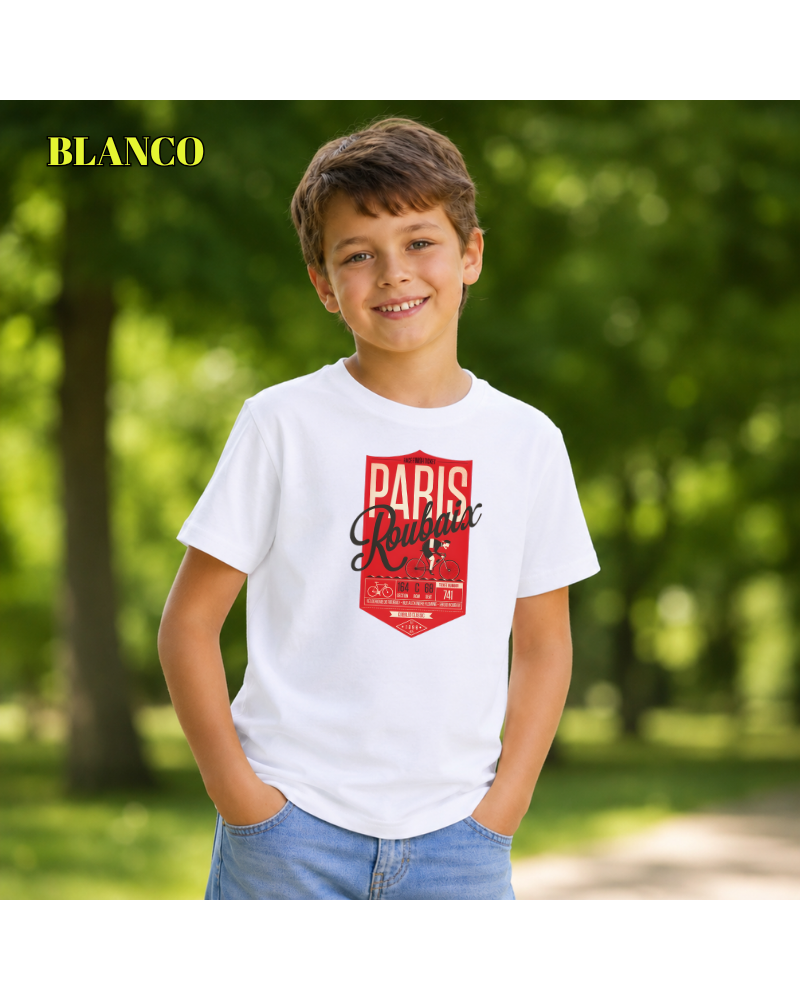 Paris Roubaix - Camiseta Niño Manga Corta