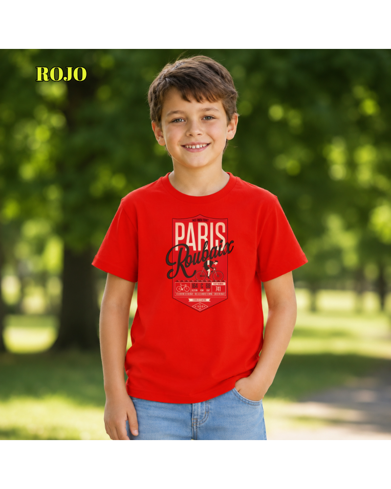 Paris Roubaix - Camiseta Niño Manga Corta