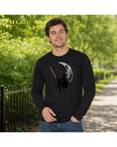Camiseta Hombre Manga Larga - Darth Moon