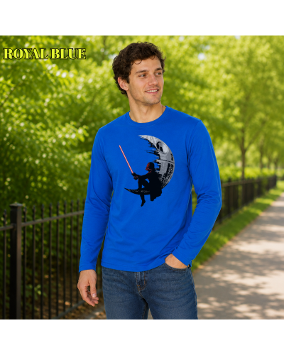 Camiseta Hombre Manga Larga - Darth Moon