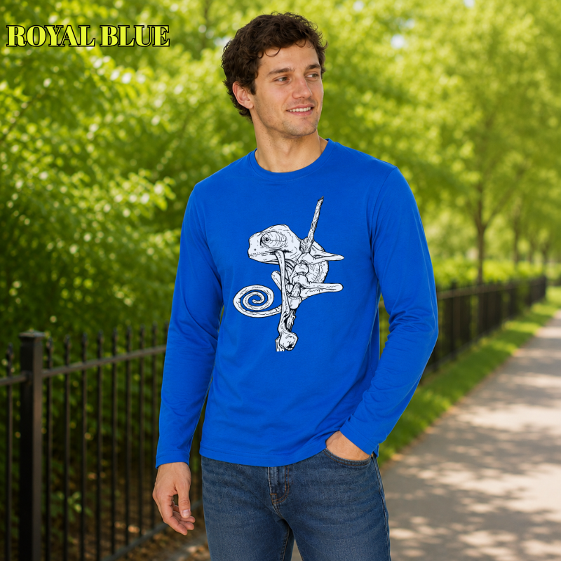 Camaleón - Camiseta Hombre Manga Larga