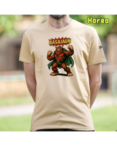 GizonKamiseta-Basajaun Comic Harea