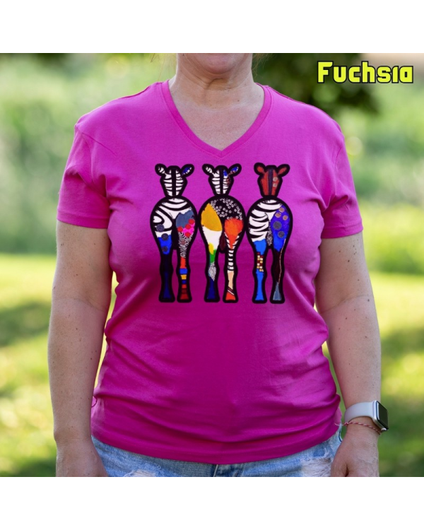 Three Colorful Zebras