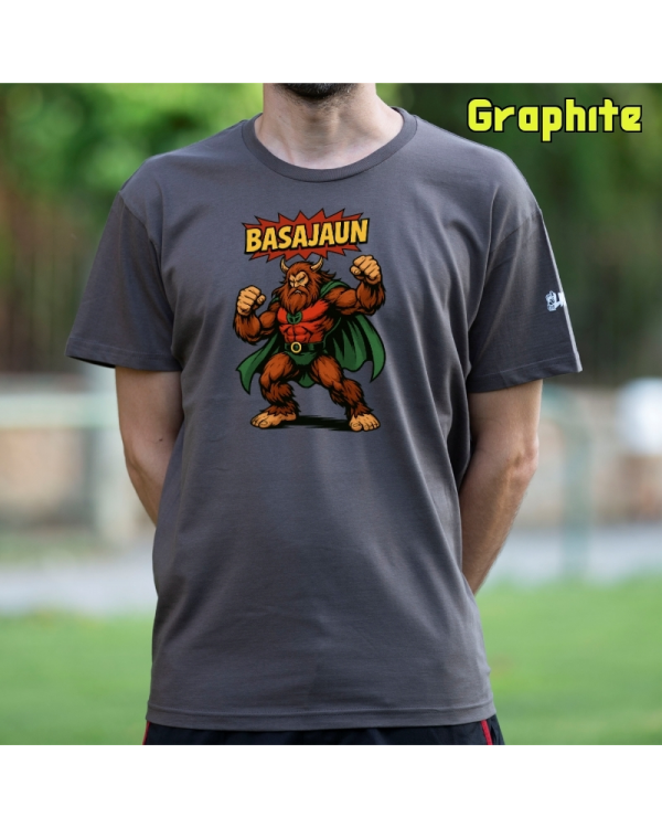 GizonKamiseta-Basajaun Comic Graphite