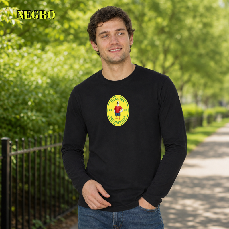 Camiseta Hombre Manga Larga - Seguimo Aquí