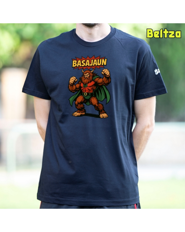 GizonKamiseta-Basajaun Comic Beltza