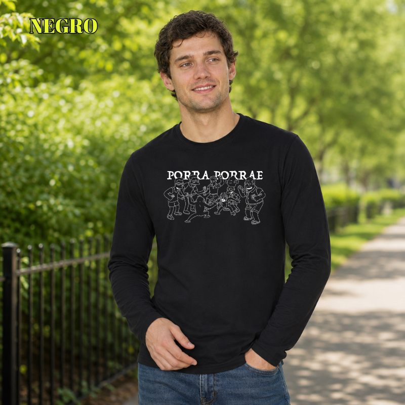 Porra Porrae - Camiseta Hombre Manga Larga