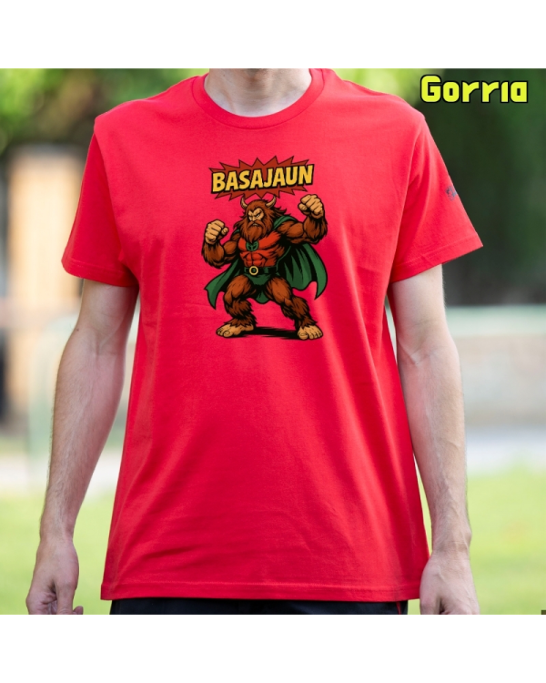 GizonKamiseta-Basajaun Comic Gorria