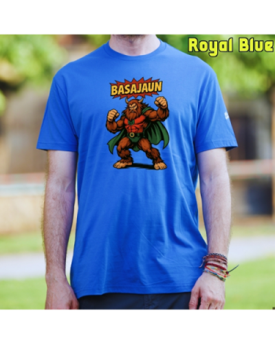 GizonKamiseta-Basajaun Comic RoyalBlue