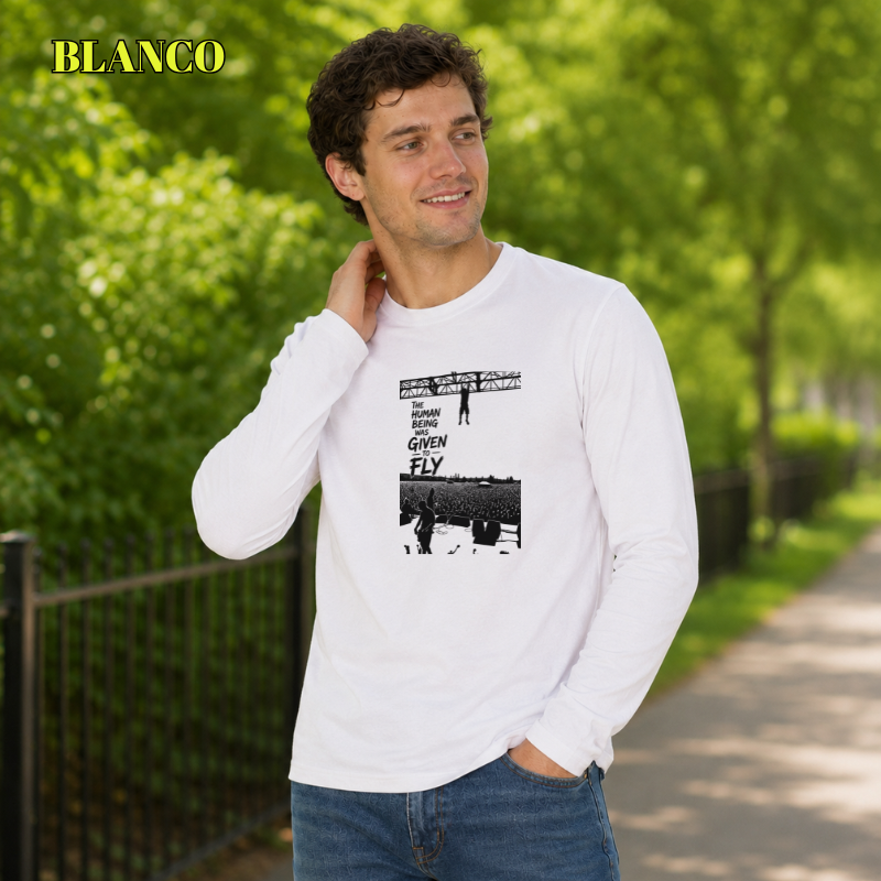 Camiseta Hombre Manga Larga -Fly