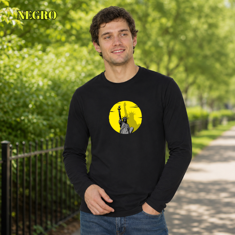 Camiseta Hombre Manga Larga - Libertad