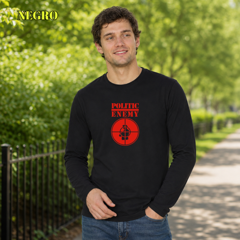 Camiseta Hombre Manga Larga - Politic Enemy