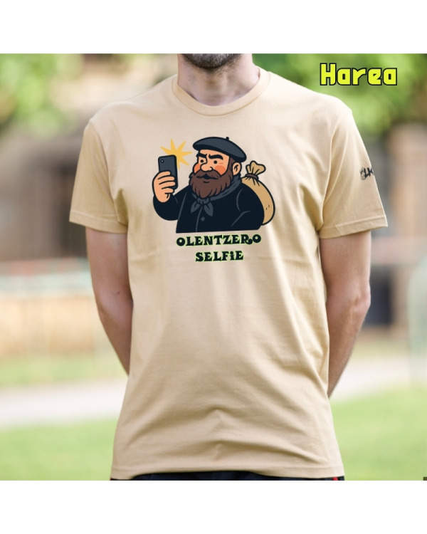 GizonKamiseta-Olentzero Selfie Harea
