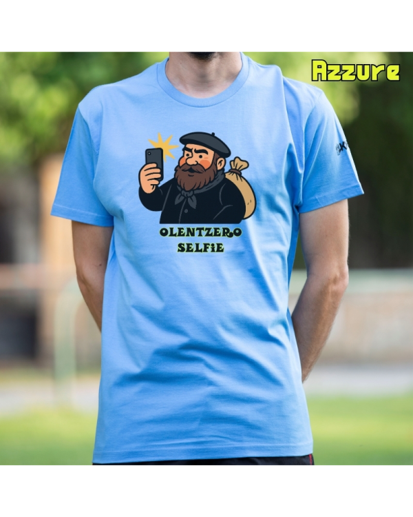 GizonKamiseta-Olentzero Selfie Azzure