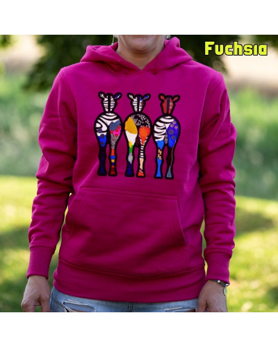 THREE COLORFUL ZEBRAS