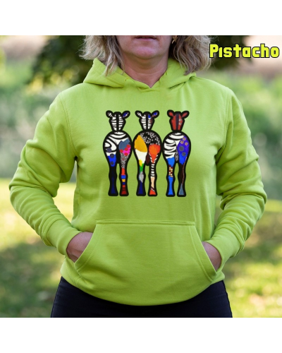 THREE COLORFUL ZEBRAS