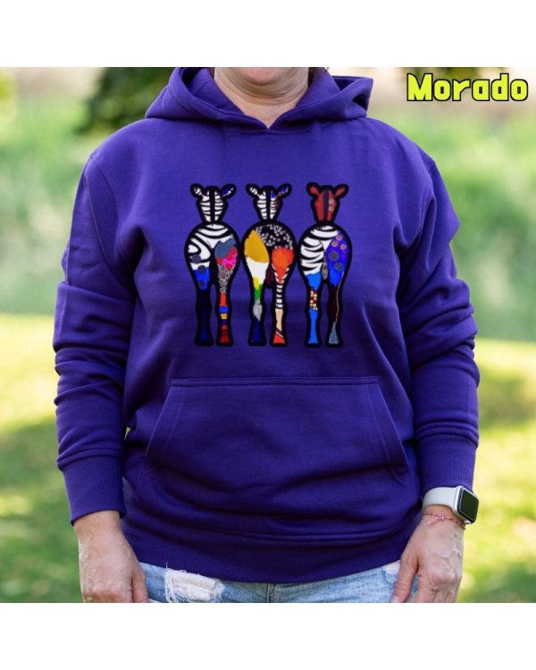 THREE COLORFUL ZEBRAS