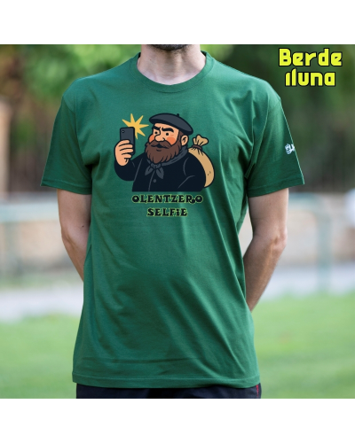 Gizonezkoen Kamiseta - Olentzero Selfie