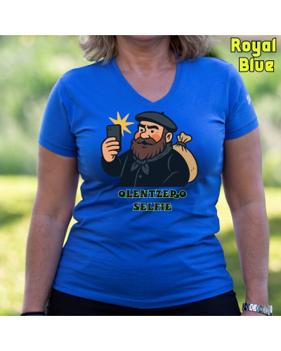 Emakumeen Kamiseta  - Olentzero Selfie