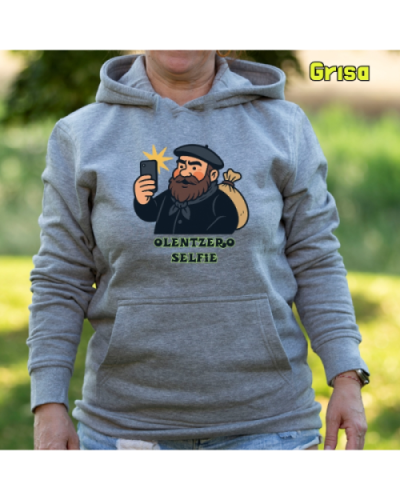 EmakumeTxanodunJertsea-Olentzero Selfie Grisa