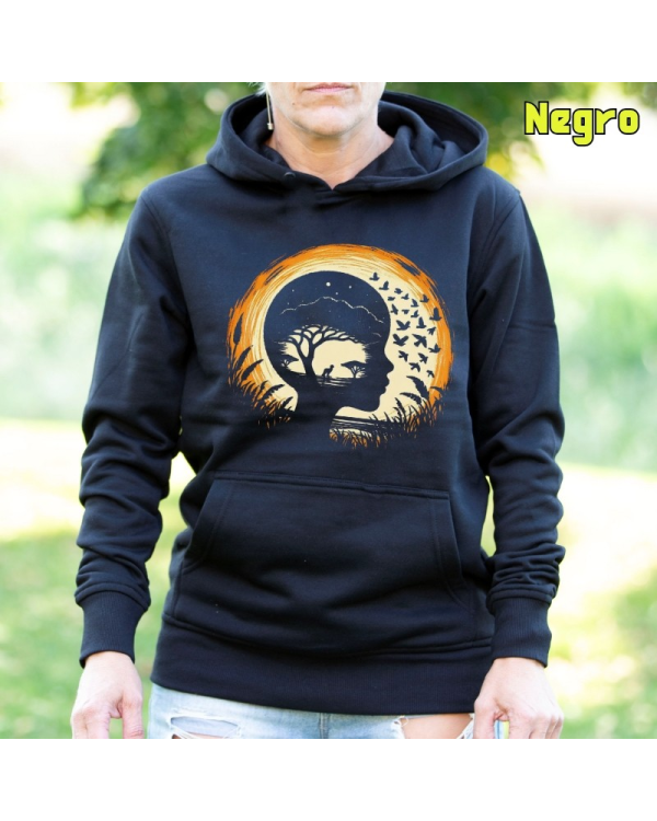Sudadera mujer con capucha SOÃANDO SABANA  La Kamiseta K Buskas