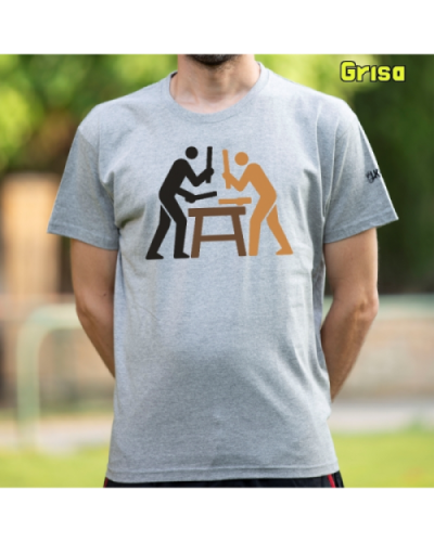 GizonKamiseta-Txalaparta Grisa