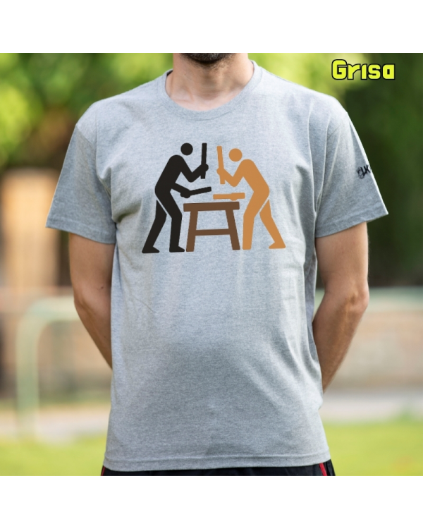 GizonKamiseta-Txalaparta Grisa