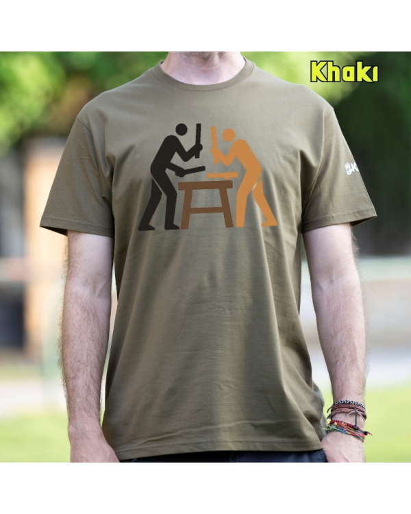 GizonKamiseta-Txalaparta Khaki