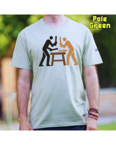 GizonKamiseta-Txalaparta PaleGreen