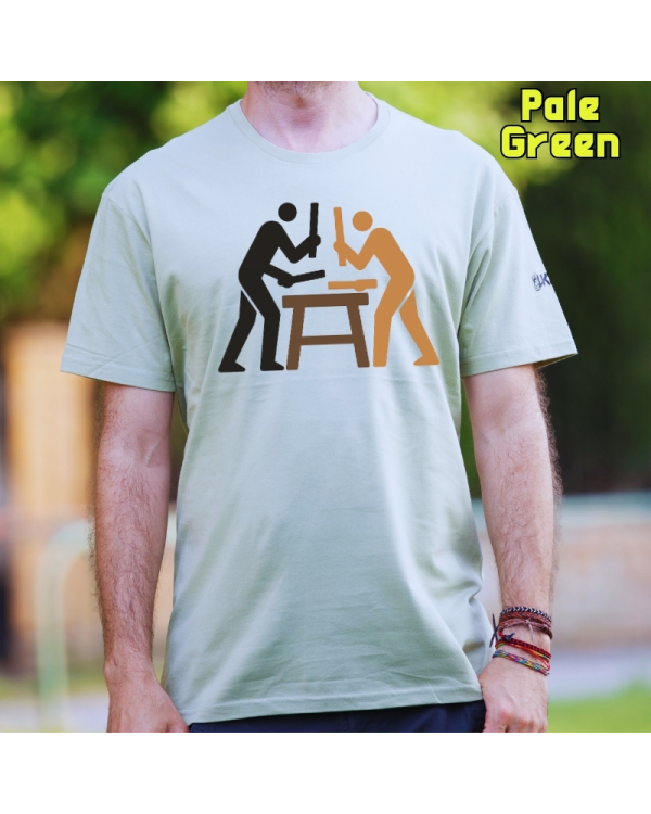 GizonKamiseta-Txalaparta PaleGreen