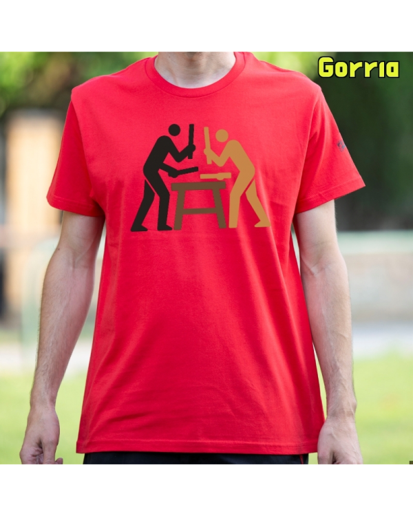 GizonKamiseta-Txalaparta Gorria