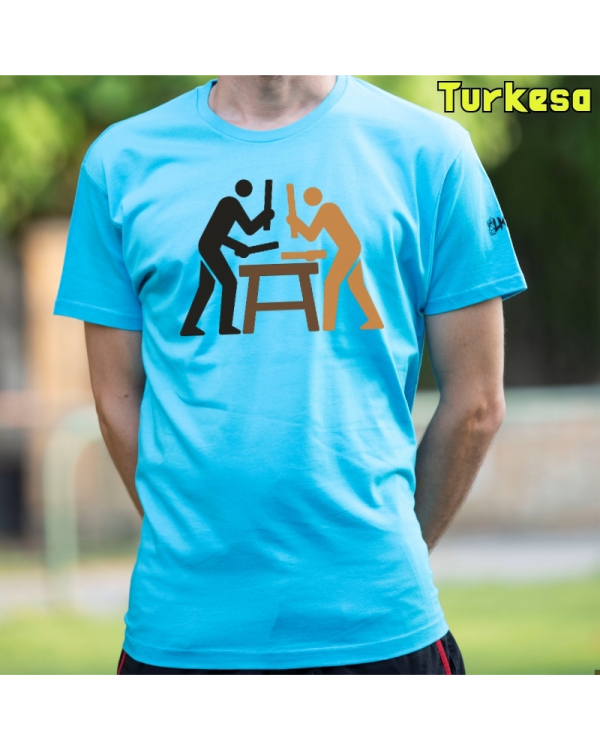 GizonKamiseta-Txalaparta Turkesa