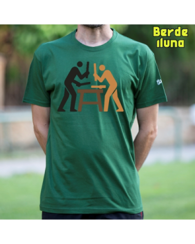 GizonKamiseta-Txalaparta BerdeIluna