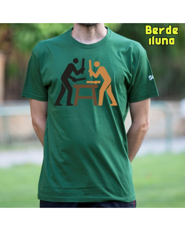 GizonKamiseta-Txalaparta BerdeIluna