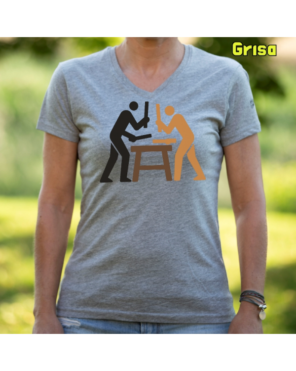 Emakume Kamiseta-Txalaparta Grisa