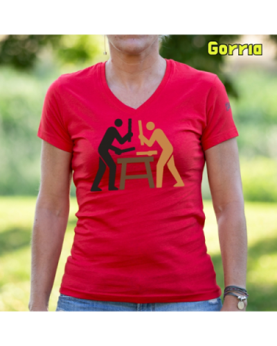 Emakume Kamiseta-Txalaparta Gorria