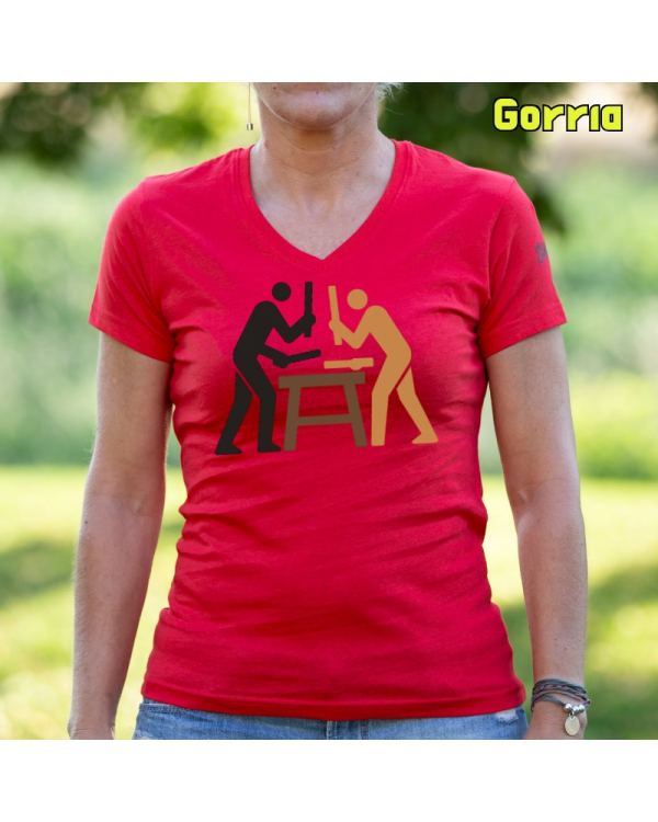 Emakume Kamiseta-Txalaparta Gorria