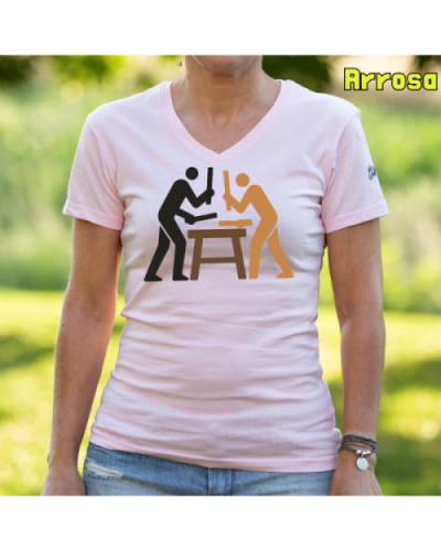 Emakume Kamiseta-Txalaparta Arrosa