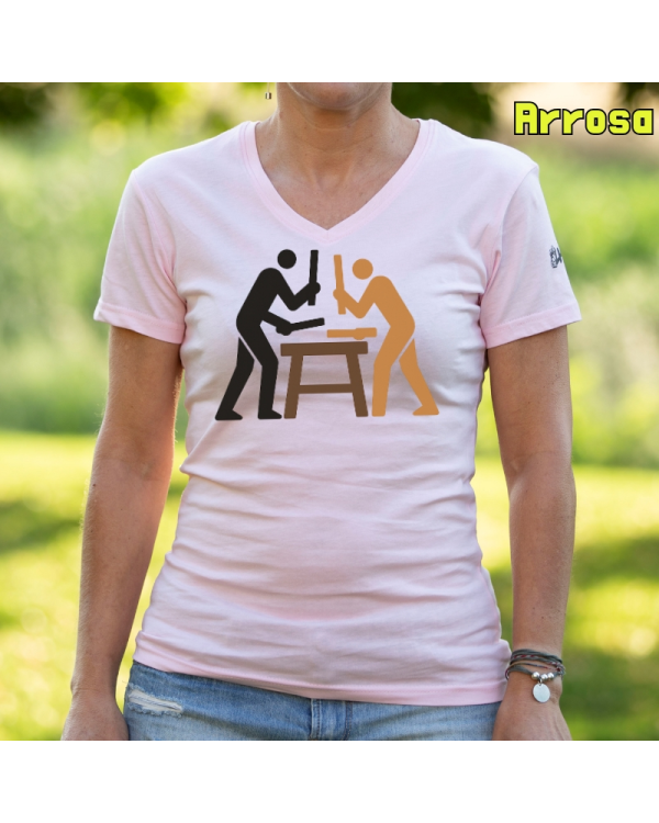 Emakume Kamiseta-Txalaparta Arrosa