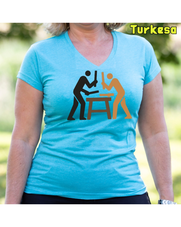 Emakume Kamiseta-Txalaparta Turkesa