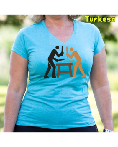 Emakume Kamiseta-Txalaparta Turkesa