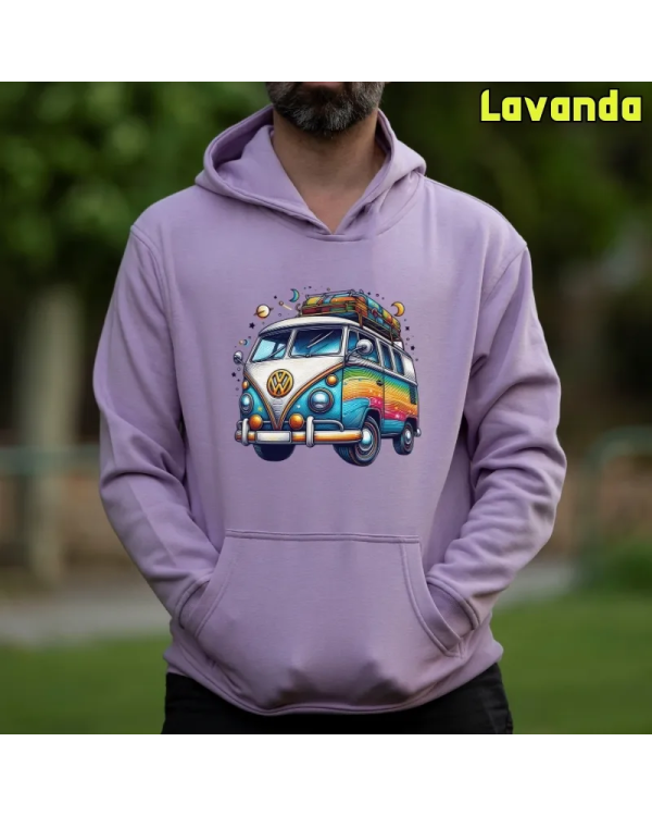 Sudadera hombre con capucha Love Van  La Kamiseta K Buskas