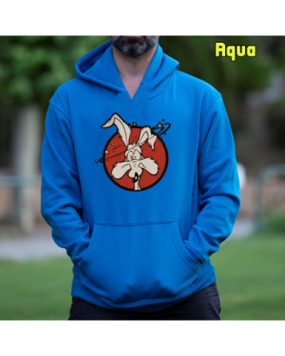 Sudadera Hombre Capucha-Koyote Aqua