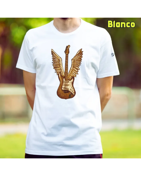 Camiseta Hombre Manga Corta - La Guitarra Te Da Alas
