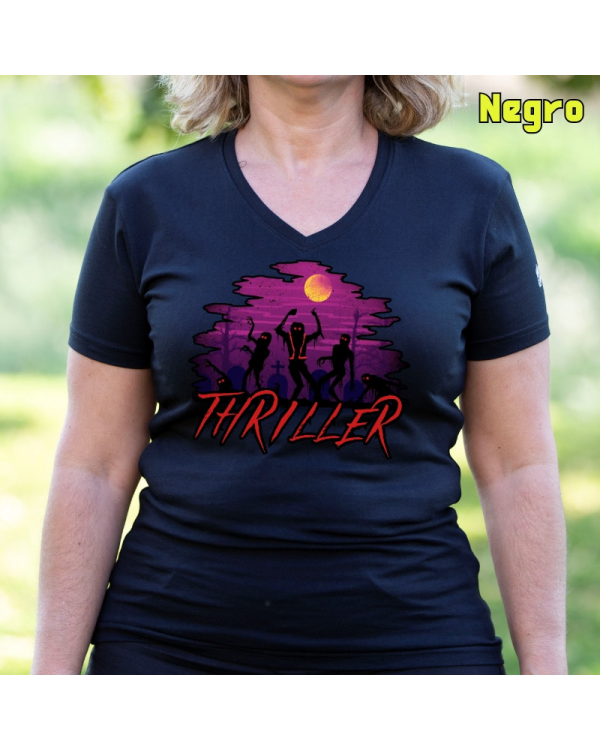Camiseta Mujer Thriller - manga corta