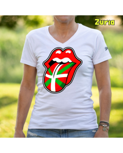 Emakume Kamiseta-RollingKurriña Zuria